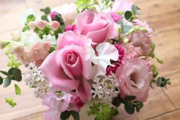 ホワイトデー♡ピンク系アレンジ｜「アライ花店」　（山形県山形市の花キューピット加盟店 花屋）のブログ
