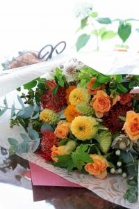 オレンジ系花束｜「アライ花店」　（山形県山形市の花キューピット加盟店 花屋）のブログ