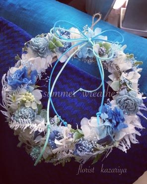 夏の模様替えにおすすめリース、グリーン・・・｜「フローリスト飾り屋」　（鹿児島県鹿児島市の花キューピット加盟店 花屋）のブログ