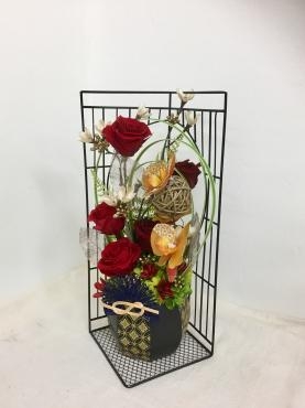 和風プリザーブドフラワー　＆　本日臨時休業お知らせ｜「フローリスト飾り屋」　（鹿児島県鹿児島市の花キューピット加盟店 花屋）のブログ