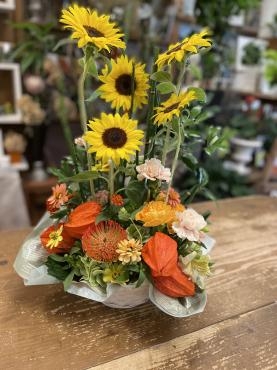 夏の元気色～お届けで～す♪｜「フローリスト飾り屋」　（鹿児島県鹿児島市の花キューピット加盟店 花屋）のブログ