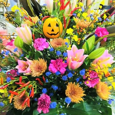 ハロウィンスタンド花｜「ポピー」　（京都府八幡市の花キューピット加盟店 花屋）のブログ