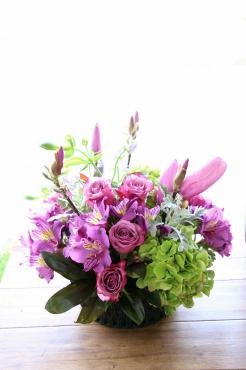 紫系・お誕生日アレンジメント｜「アライ花店」　（山形県山形市の花キューピット加盟店 花屋）のブログ