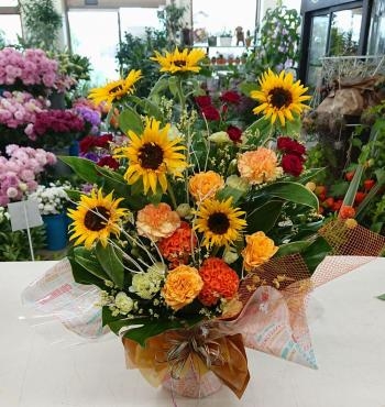 料理店さまへ　開店お祝い　アレンジメント｜「愛花」　（愛媛県松山市の花キューピット加盟店 花屋）のブログ