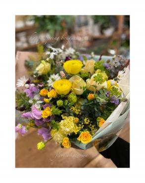幸せの黄色いブーケ・・・｜「フローリスト飾り屋」　（鹿児島県鹿児島市の花キューピット加盟店 花屋）のブログ